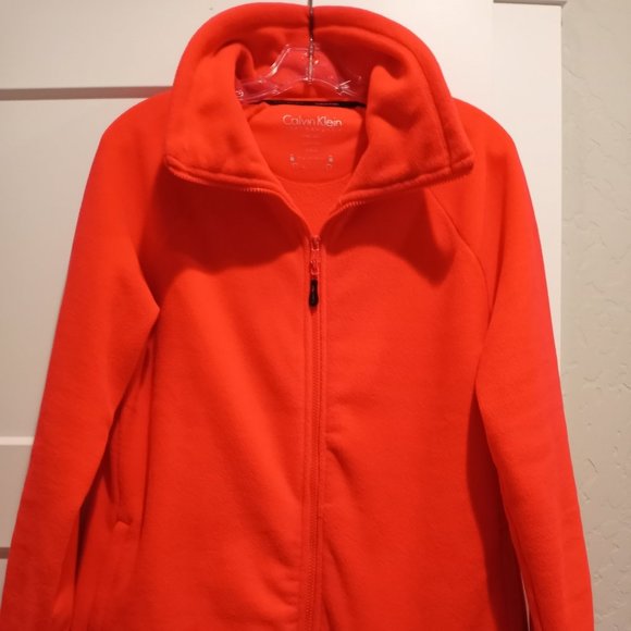 CALVIN KLEIN FLEECE JACKET BRIGHT PINK LG/XL - Picture 2 of 5